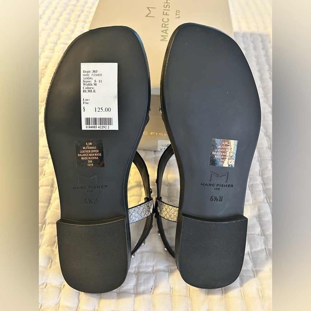𝅺marc Fisher Studded Snake Sandals - Picture 4 of 9